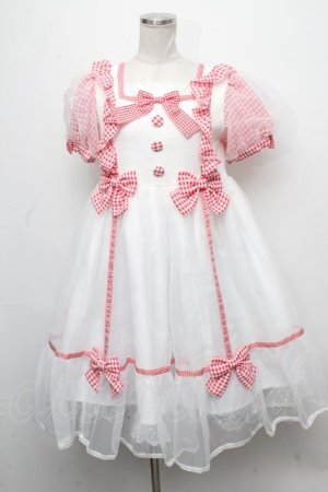 画像: Angelic Pretty / ふんわりパフェワンピース  赤ｘ白 S-24-11-20-056-AP-OP-HR-ZS