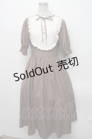 画像: m petit by misako / ナシジムジキリカエワンピース  ブラウン S-24-11-23-082-LO-OP-AS-ZS