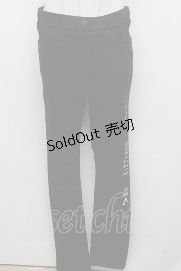 画像1: SEX POT ReVeNGe / プリントスキニーパンツ  黒 S-24-11-23-092-SP-PA-AS-ZT0324S (1)