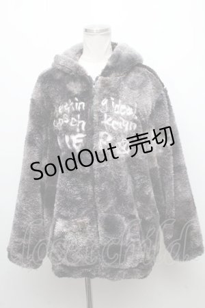 画像: NieR Clothing / 刺繍ファーパーカー  グレー S-24-11-25-053-PU-TO-HR-ZT398