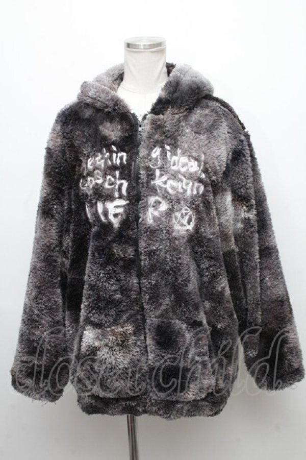 画像1: NieR Clothing / 刺繍ファーパーカー  グレー S-24-11-25-053-PU-TO-HR-ZT398 (1)