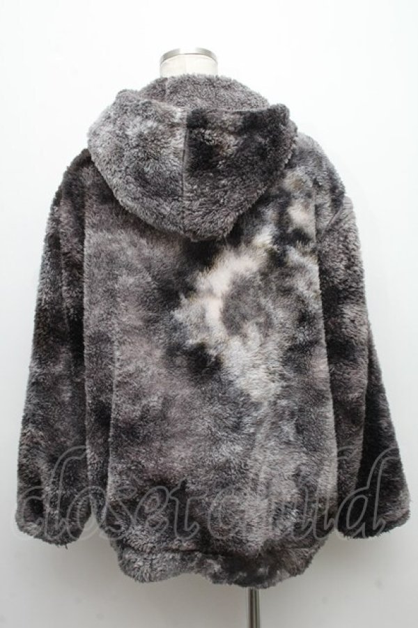 画像2: NieR Clothing / 刺繍ファーパーカー  グレー S-24-11-25-053-PU-TO-HR-ZT398 (2)