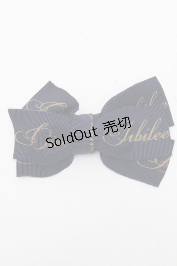 画像1: Jane Marple / ロゴリボンクリップ  紺 S-24-11-25-006-JM-AC-AS-ZT422-F009 (1)