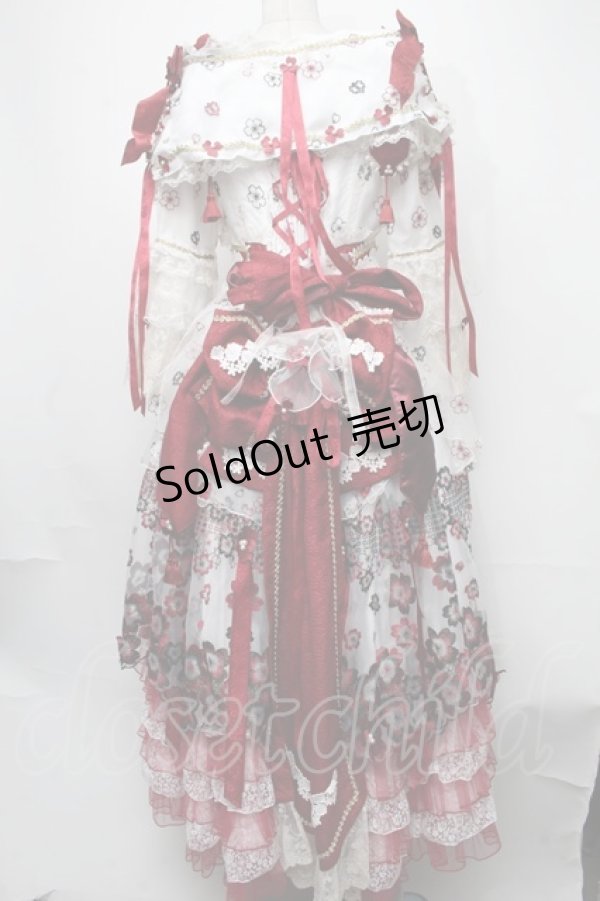 画像2: BABY,THE STARS SHINE BRIGHT / SA・KU・RA Mariageワンピースドレス  白ｘ赤 S-24-12-01-051-BA-OP-AS-ZS (2)