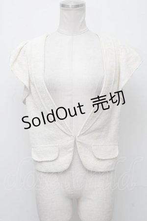画像: JILL STUART / ラメフリル袖ベスト  オフ S-24-12-04-016-LO-JA-HR-ZS