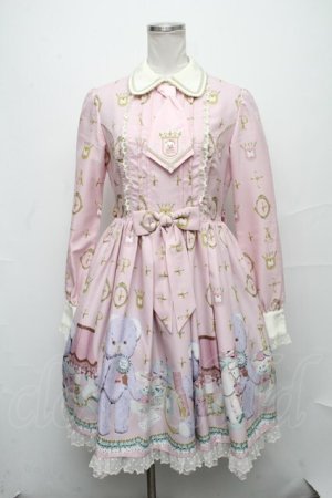 画像: Angelic Pretty / Charlotte's Bearワンピース  ピンク S-24-12-08-051-AP-OP-AS-ZS