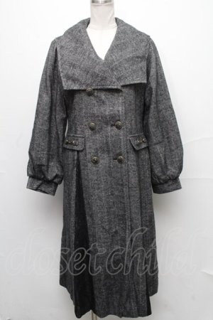 画像: axes femme / セーラー襟クラシカルコート  グレー S-24-12-09-052-AX-CO-AS-ZT-C007