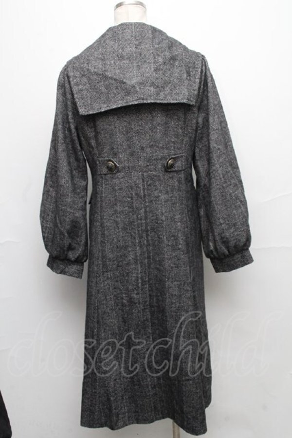 画像2: axes femme / セーラー襟クラシカルコート  グレー S-24-12-09-052-AX-CO-AS-ZT-C007 (2)