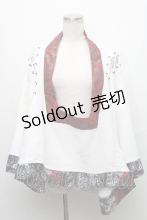 画像: Qutie Frash / バタフライポンチョ  白 S-24-12-09-025-QU-JA-HR-ZS