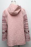画像2: PINK HOUSE / ジャガードニット袖キルティングコート  ピンク S-24-12-09-036-LO-OP-AS-ZT-C024 (2)