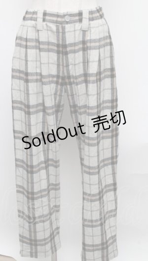 画像: MILKBOY / ウールチェックパンツ  ベージュ S-24-12-13-052-MB-PA-AS-ZT190