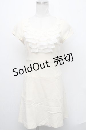 画像: 【SALE】JESUS DIAMANTE / シフォンフリルワンピース 38 オフ S-24-12-13-055-JE-OP-AS-ZT235