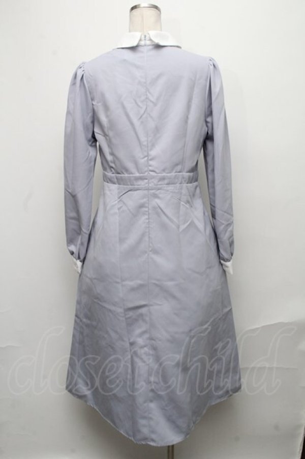 画像2: NieR Clothing / 配色切替ワンピース  サックス S-24-12-15-068-PU-OP-HR-ZT364 (2)