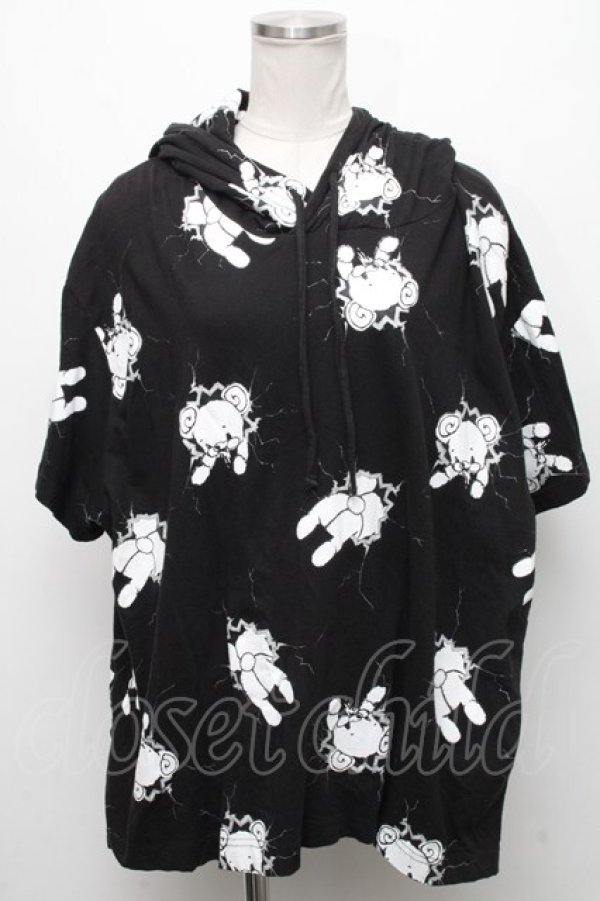 画像1: monomania / よだれベアーパーカー  黒 S-24-12-15-047-PU-TO-AS-ZS (1)