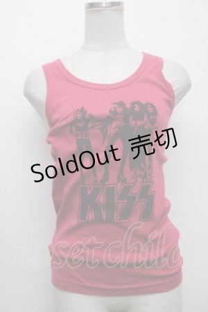 画像: HYSTERIC GLAMOUR / KISS　タンクトッフ゜  ピンク S-24-12-17-015-PU-TO-AS-ZS