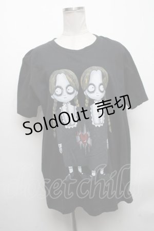 画像: HEIHEI /  少女プリントTシャツ  黒 S-24-12-17-023-PU-TS-AS-ZI