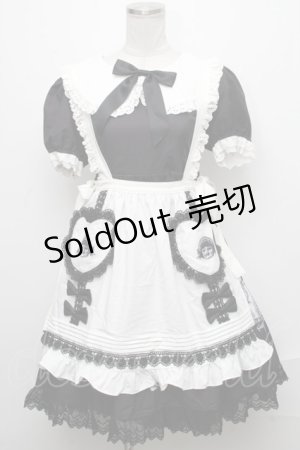 画像: DOLLS PARTY / Antique Paper Dollsワンピース  黒ｘ白 S-24-12-23-068-EL-OP-AS-ZS