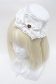 画像1: Angelic Pretty / Elegant Roseミニハット  白 S-24-12-24-008-AP-AC-HR-ZS (1)