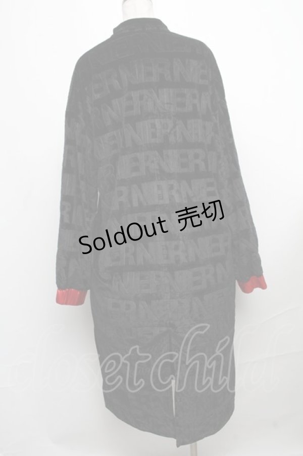 画像2: 【SALE】NieR CLOTHING / チャイナボタンベロアロングワンピース  赤ｘ黒 S-24-12-24-047-PU-JA-HR-ZT188 (2)