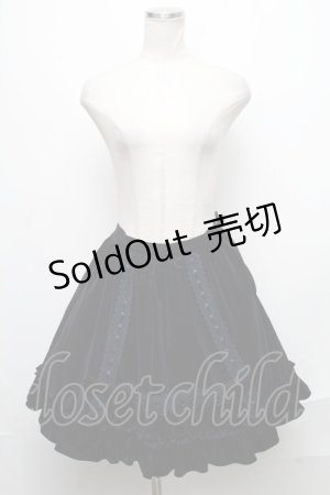 画像: BABY,THE STARS SHINE BRIGHT / 別珍ローズレーススカート  紺 S-24-12-27-069-BA-JA-AS-ZT065