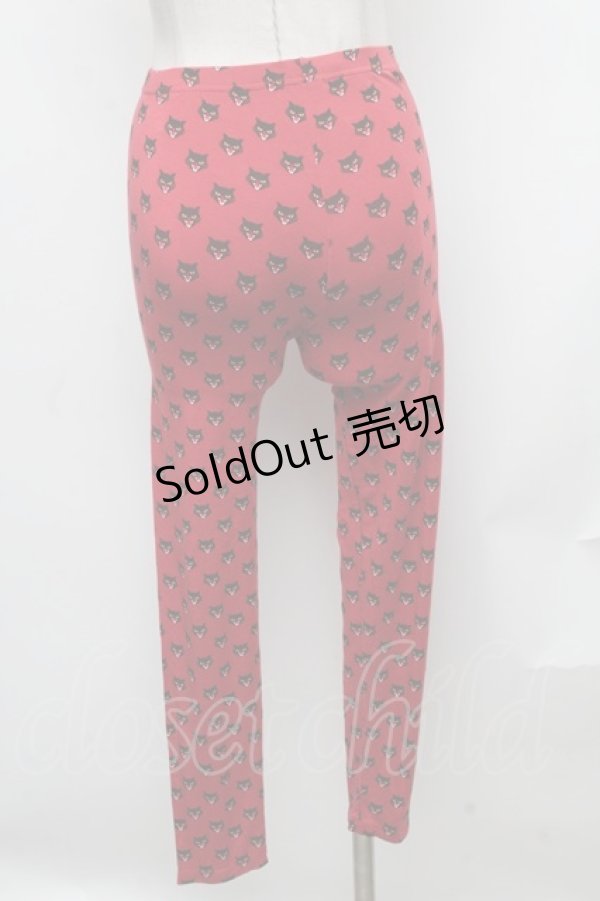 画像2: HYSTERIC GLAMOUR / ネコプリントレギンス  赤 S-24-12-27-082-PU-PA-AS-ZT189 (2)