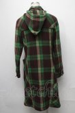 画像2: ALGONQUINS / チェックロングコート  グリーン S-24-12-27-051-AL-CO-AS-ZT-C008 (2)