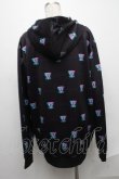 画像2: NieR Clothing / 転写ボタンデザインパーカー  黒 S-24-12-29-037-PU-TO-HR-ZT188 (2)