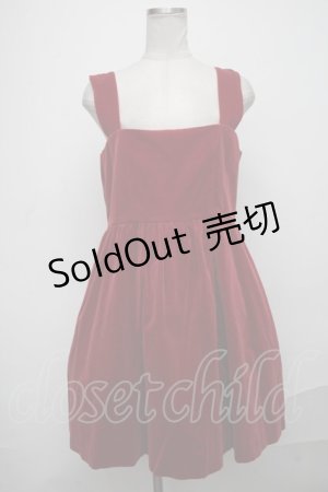 画像: Jane Marple / 別珍ジャンパースカート  ワイン S-25-01-05-054-JM-OP-HR-ZT362