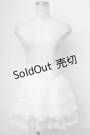 画像: Princess Melody / チュールティアードスカート  白 S-25-01-05-071-EL-SK-AS-ZS