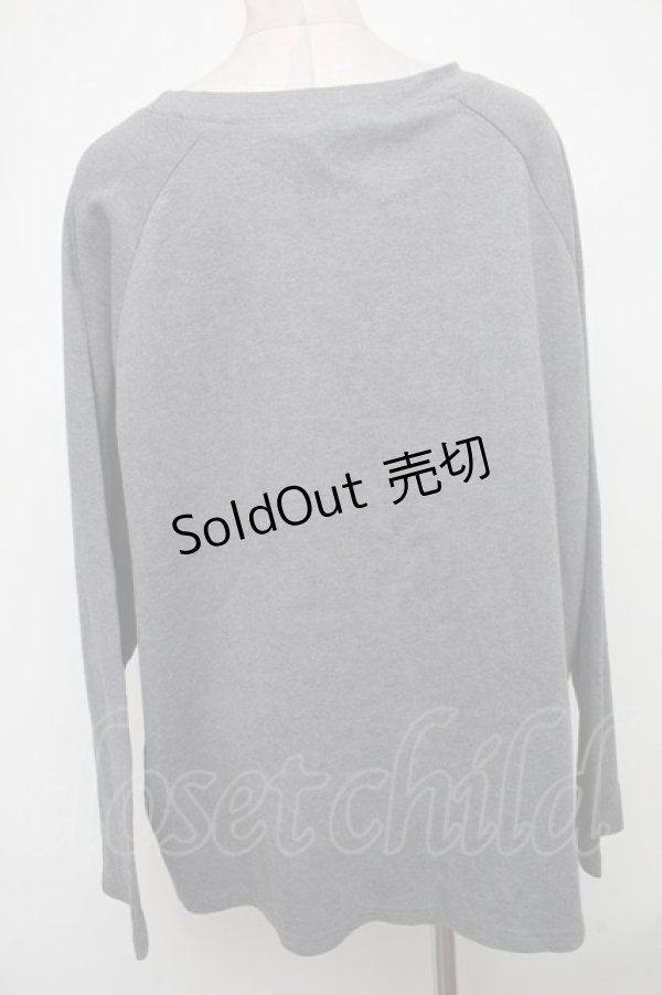 画像2: 【SALE】NieR CLOTHING / ロゴ刺繍トップス  グレー S-25-01-05-025-PU-TO-AS-ZT139 (2)