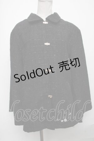 画像: NieR Clothing / ラメツイードジャケット  黒 S-25-01-05-036-PU-JA-AS-ZT188