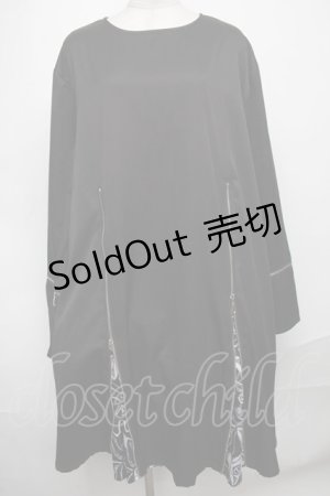 画像: NieR Clothing / ZIPワンピース  黒 S-25-01-05-037-PU-OP-AS-ZT190