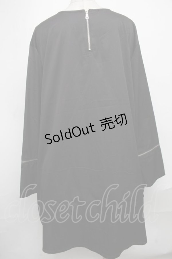 画像2: NieR Clothing / ZIPワンピース  黒 S-25-01-05-037-PU-OP-AS-ZT190 (2)