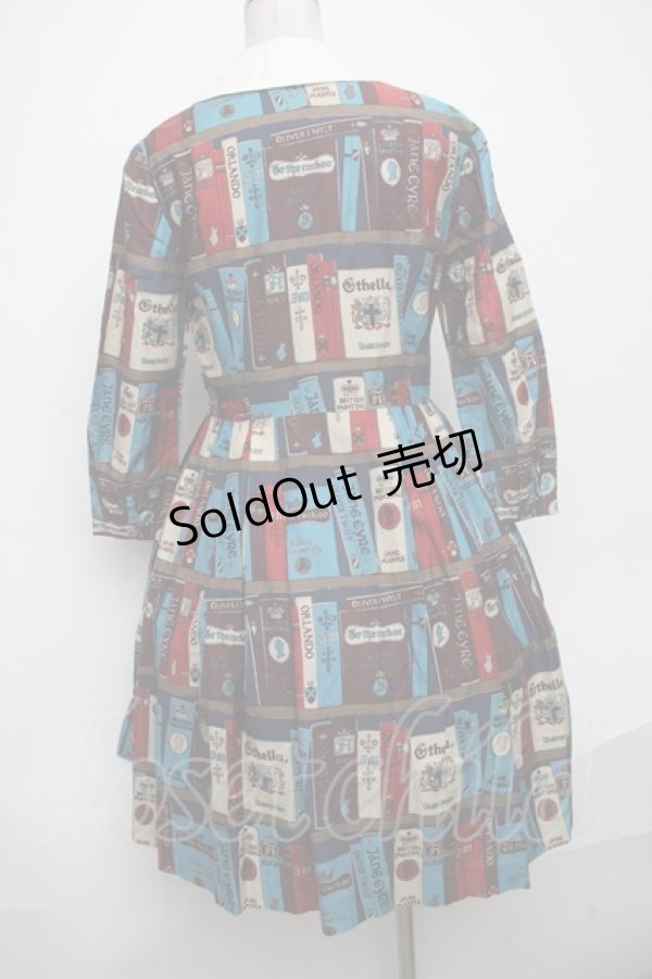 画像2: Jane Marple / British Libraryワンピース  ブルー S-25-01-05-043-JM-OP-HR-ZT362 (2)