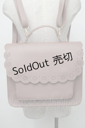 画像: m petit by misako / スカラップ被せの3WAYバッグ  ピンク S-25-01-11-008-LO-BG-AS-ZT286