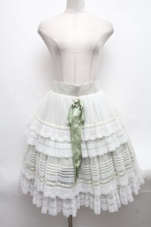 画像: hoshibako / ×AloisWang・le muguet fleuritすずらんのスカート  グリーン S-25-01-11-081-PU-OP-AS-ZT348