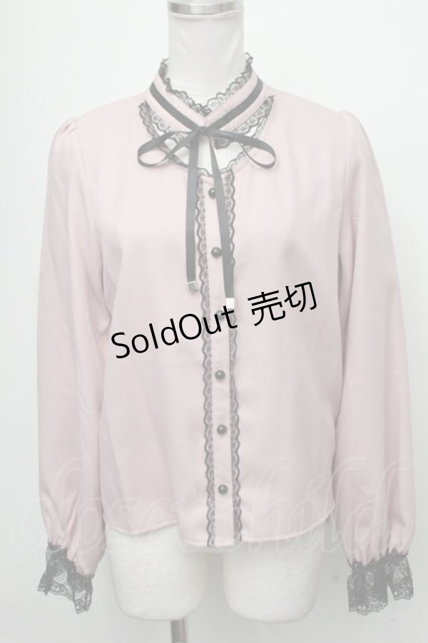 画像1: MARS / チョーカーデザインブラウス  ピンク S-25-01-11-014-LO-TO-HR-ZT357 (1)