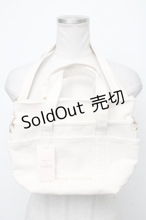 画像: Maison de FLEUR / キャンバスファスナー2WAYトートバッグ  オフ S-25-01-11-002-LO-BG-AS-ZT308