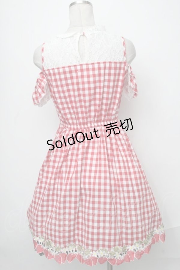 画像2: 【SALE】LIZ LISA / ギンガムいちごワンピース  赤ｘ白 S-25-01-11-040-LO-OP-AS-ZT154 (2)