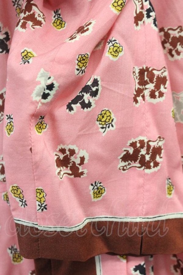 画像3: Jane Marple Dans Le Salon / Scottish lionグランマドレス  ピンク S-25-01-11-043-JM-OP-AS-ZT153 (3)