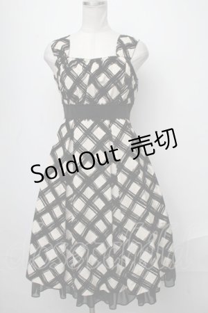 画像: Victorian maiden /  フロッキーチェックシャンタンドレス  ベージュ S-25-01-11-045-CL-OP-ET-ZT143