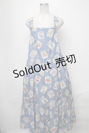 画像: Jane Marple / My favorite labelsサロペットスカート  ブルー S-25-01-11-048-JM-OP-AS-ZS