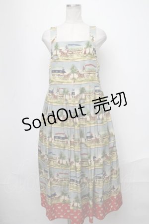 画像: Jane Marple / Board gameストラップドレス  ブルーグレイ S-25-01-11-050-JM-OP-AS-ZS