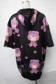 画像2: NieR Clothing / プリント半袖パーカー  黒 S-25-01-19-030-PU-TO-HR-ZS (2)