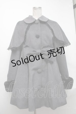 画像: Jamie エーエヌケー / おリボンケープドーリーコート  グレー S-25-01-22-054-LO-CO-AS-ZT-C024