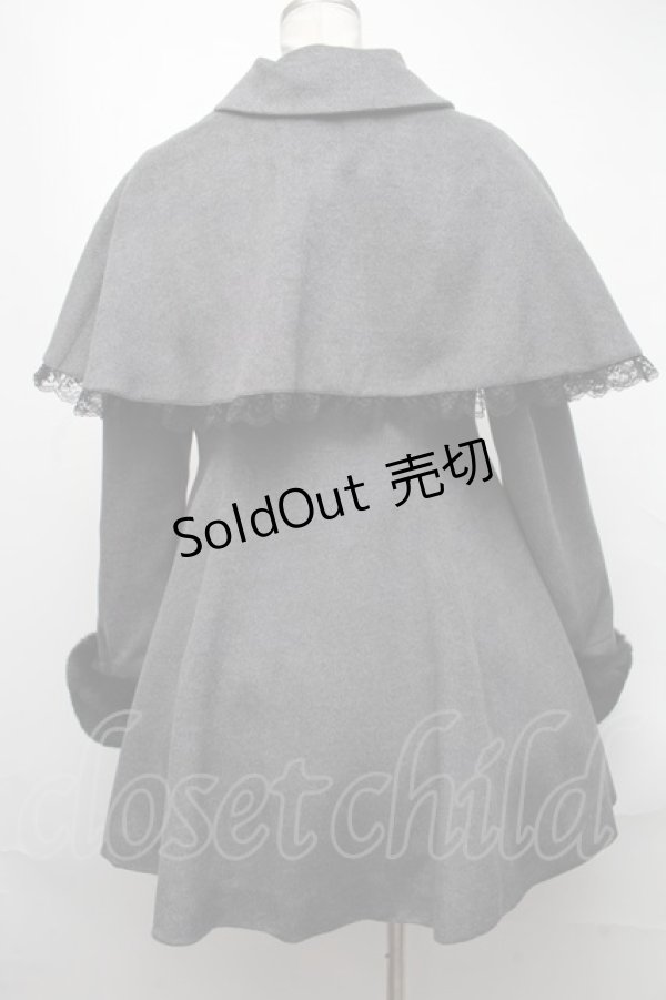 画像2: Jamie エーエヌケー / おリボンケープドーリーコート  グレー S-25-01-22-054-LO-CO-AS-ZT-C024 (2)
