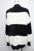 画像2: KRY CLOTHING / 「GAKUEN」 ボーダー柄ニットカーディガン  黒ｘ白 S-25-01-22-1066-EL-TS-HR-ZT354 (2)