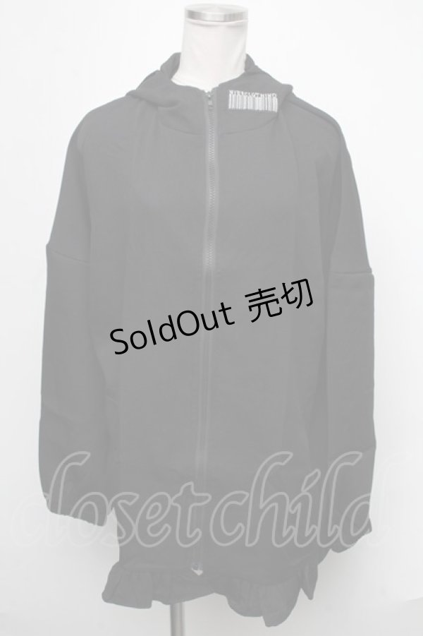 画像1: NieR Clothing / 刺繍パーカー  黒 S-25-01-22-1077-PU-TO-HR-ZS (1)
