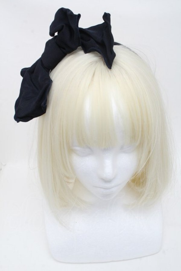 画像2: Jane Marple / リボンカチューシャ  紺 S-25-01-22-1011-JM-AC-HR-ZT168 (2)