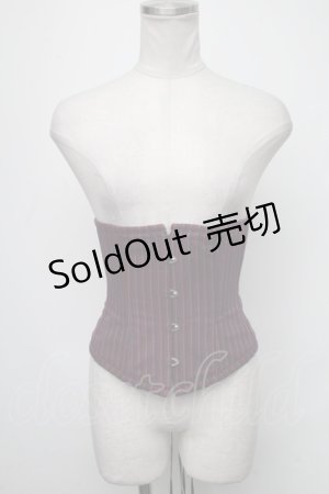 画像: abilletage / レジメンタルストライプコルセット 4 赤ｘ紺 S-25-01-22-1024-GO-ZA-HR-ZS